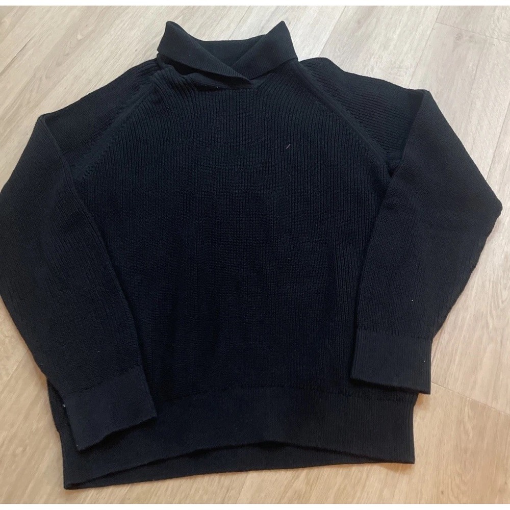 Gap Sweater Chunky High Neck Black Men's XL Long Sleeve Heavy Knit